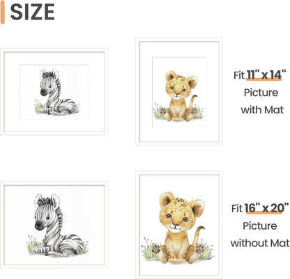 upsimples 11x14 Picture Frame, Display Pictures 8x10 with Mat or 11x14 Without Mat, Wall Hanging Photo Frames, Black