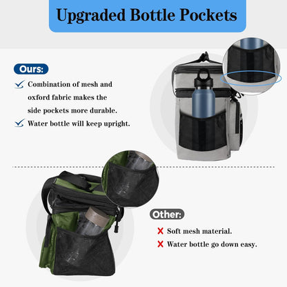 Lunch Box Cooler Bag - Insulated Tactical Lunchbox for Men - XLarge Lunch Pail Lunch Kit for Adults Work Outdoor Shifts Trips Black Camo 25L
