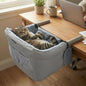 Veehoo Cat Desk Bed, Removable Washable Cats Bed for Desk | Hammock Perch Design, Soft Faux Rabbit Fur Kitten Nest, Fits Various Desktops, Maximum Hold Up to 50lb, 48 x 46 cm, Grey