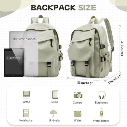 School Backpack for Women Men College High School Bags for Boys Girls Casual Daypack Laptop Backpack Waterproof Black Bookbag Travel Rucksack