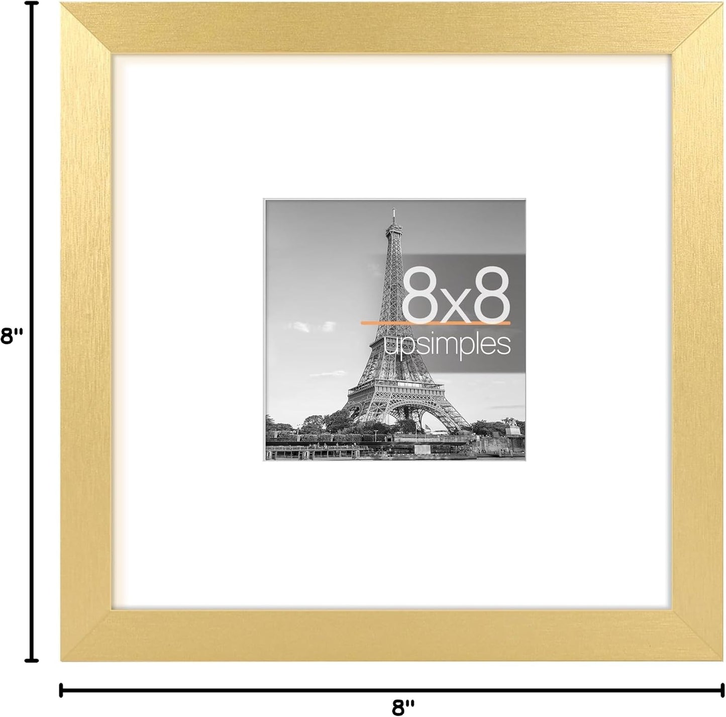 upsimples 11x14 Picture Frame, Display Pictures 8x10 with Mat or 11x14 Without Mat, Wall Hanging Photo Frames, Black