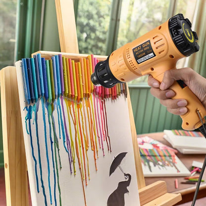 SEEKONE Heat Gun 1800W 122℉-1202℉（50℃- 650℃） Fast Heating Heavy Duty Hot Air Gun Kit Variable Temperature Control Overheat Protection with 4 Nozzles for Crafts, Shrinking PVC, Stripping Paint(5.2FT)