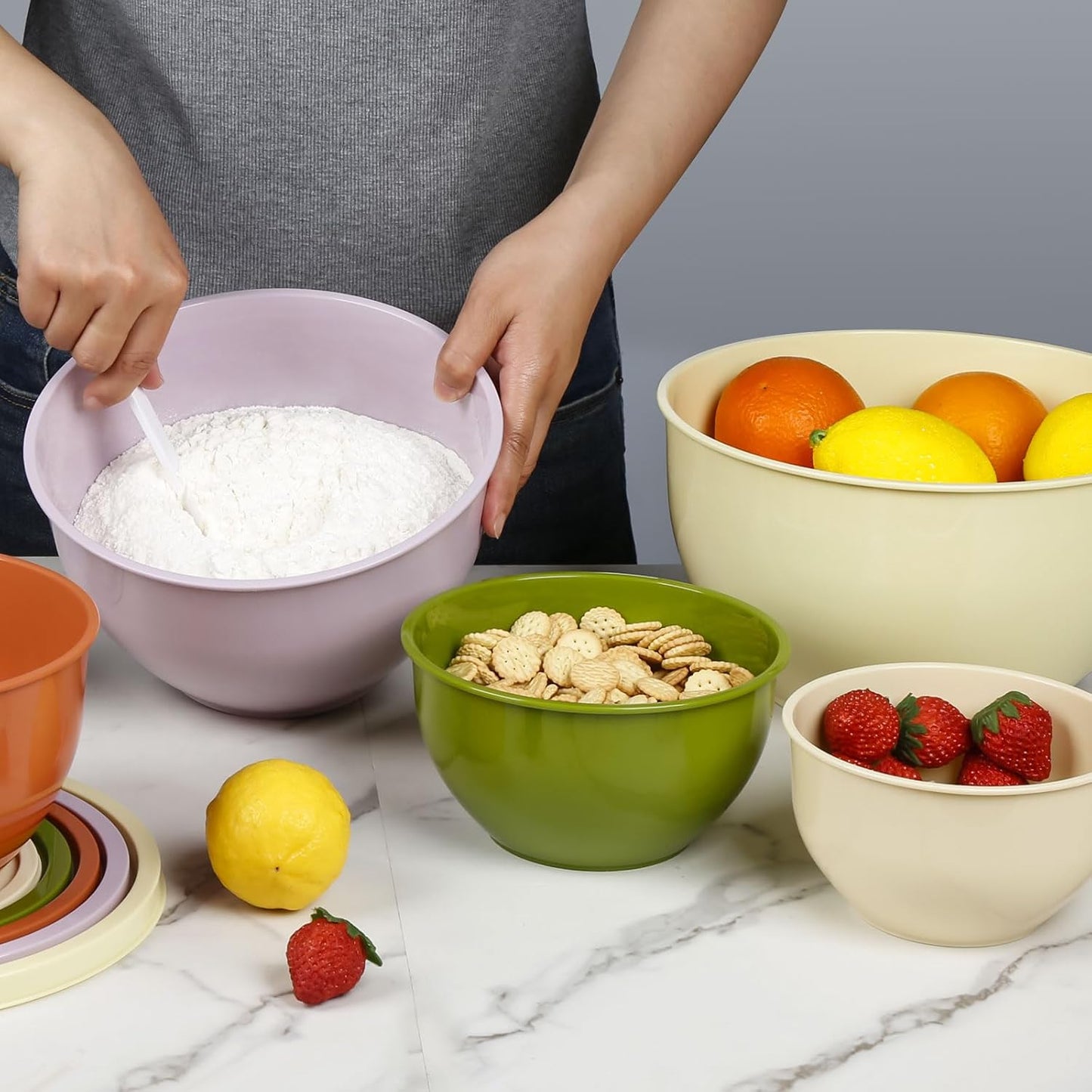 Purilite Select Plastic Mixing Bowl Set