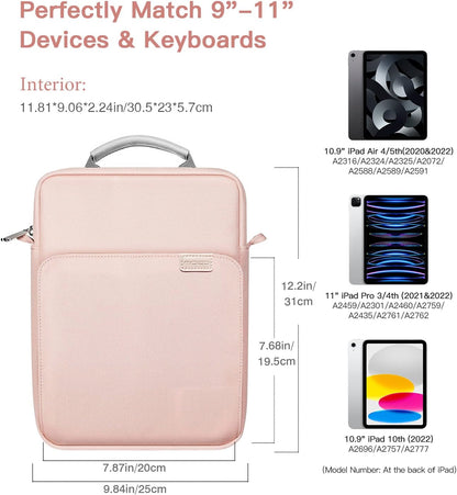 MoKo 13.3-14 Inch Laptop Sleeve Bag Fits MacBook Pro M3/M2 14" 2023, MacBook Pro 13" M2, New MacBook Air 13.6" M3/M2 2024/2022,Tab S8 Ultra 14.6",Handle Carrying Case with Shoulder Strap, Black & Gray - PuriLite