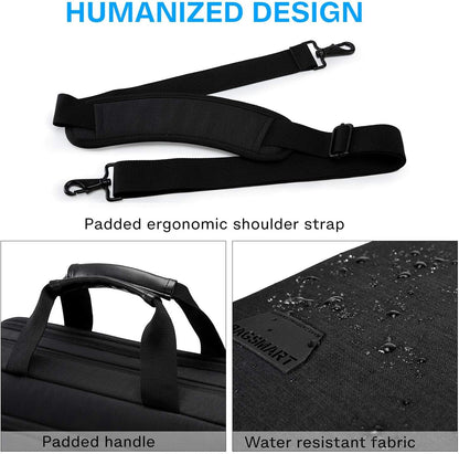 BAGSMART 17.3 Inch Laptop Bag, Expandable Computer Bag Laptop Briefcase Men Women Laptop Shoulder Bag