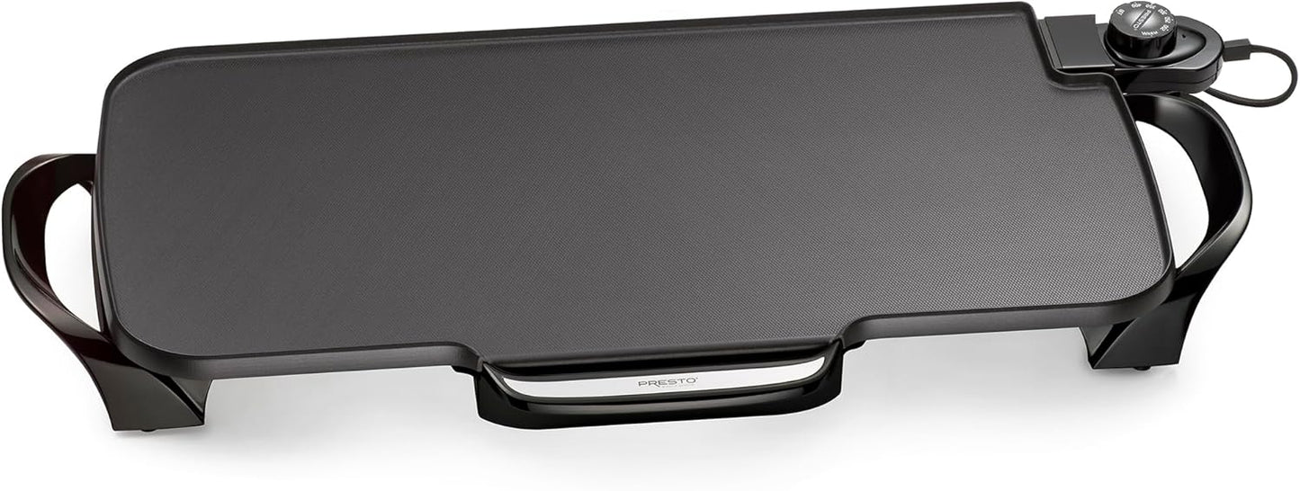Presto 07061 22-Inch Electric Griddle with Removable Handles, Black