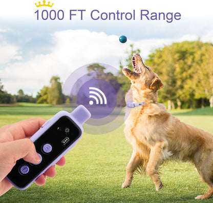 Bousnic Shock Collar for Dogs - Waterproof Rechargeable Dog Electric Training Collar with Remote for Small Medium Large Dogs with Beep, Vibration, Safe Shock Modes (8-120 Lbs) (Green)