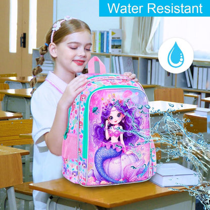 3pcs Backpack for Boys and Girls, 16” Kids Kindergarten Bookbag with Lunch Box, Cute Elementary Backpacks for Boy Girl