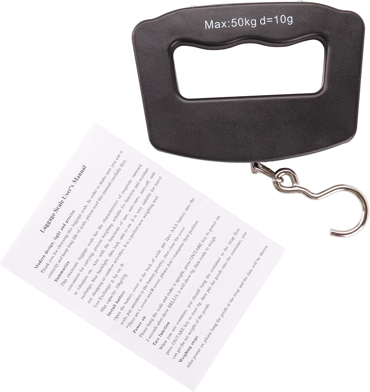Kinstecks 110lb/50kg Fish Scales Backlit LCD Portable Electronic Balance Digital Fishing Scale Hanging Scale for Hunting Fishing Postal Kitchen