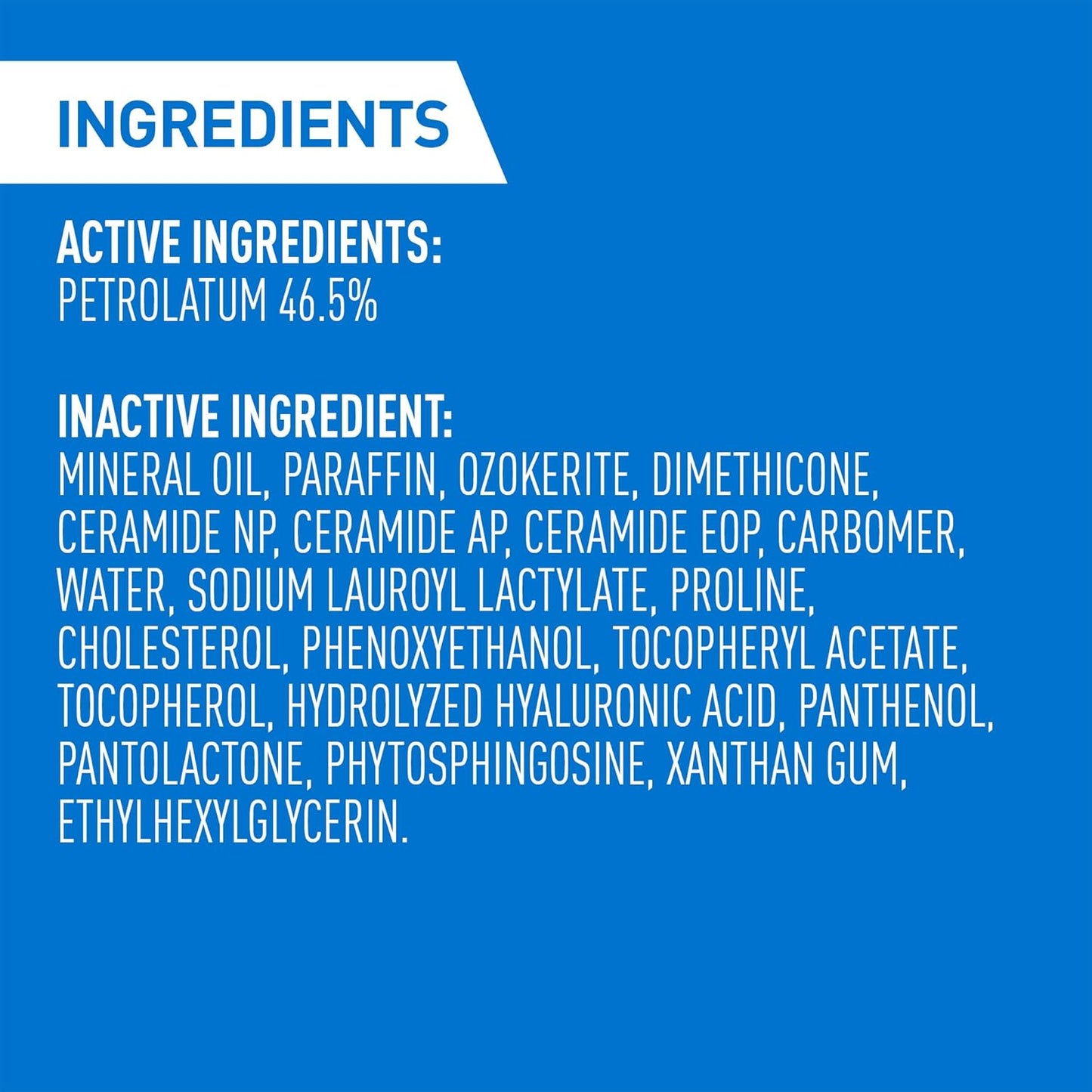 CeraVe Healing Ointment, Moisturizing Petrolatum Skin Protectant for Dry Skin with Hyaluronic Acid and Ceramides, Multi-Purpose Face, Body & Lip Balm, Lanolin-Free & Fragrance-Free, 340g