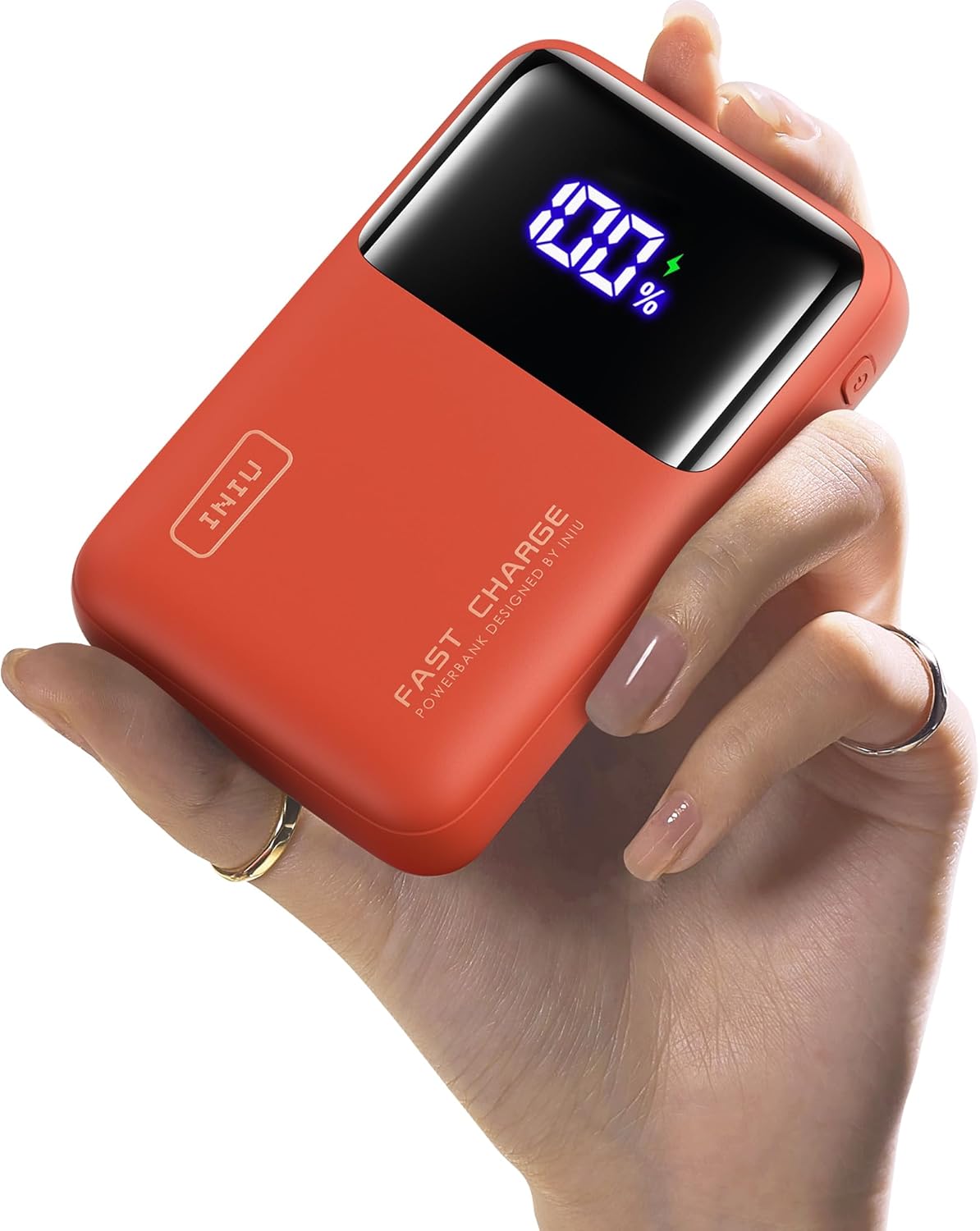 INIU Power Bank, 20000mAh 65W Ultra Compact USB C Laptop & Phone Portable Charger, Fast Charging Flight Cruise Ship Travel Essential Battery Pack for College Students Travelers Teen Boys Girls, Red
