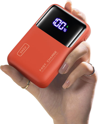 INIU Power Bank, 20000mAh 65W Ultra Compact USB C Laptop & Phone Portable Charger, Fast Charging Flight Cruise Ship Travel Essential Battery Pack for College Students Travelers Teen Boys Girls, Red