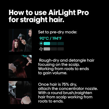 L'Oréal Professionnel AirLight Pro, Professional Hair Dryer Powered by Infrared-Light Technology and Wind, Fast Drying Without Heat Damage, Approved by Hair Pros, For All Hair Types