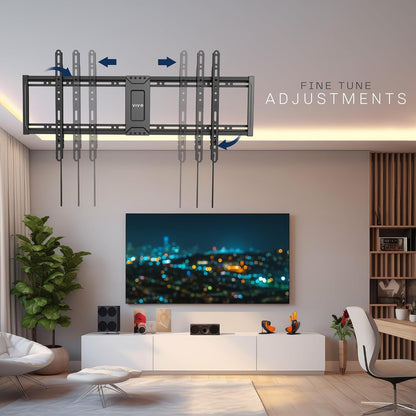 VIVO Extra Large Heavy Duty 43 to 100 inch LCD LED Curved and Flat Panel Screen, TV Wall Mount Bracket with Max 800x400mmmm VESA, Black, MOUNT-VW100F