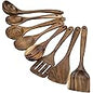 Wooden Cooking Utensils Set | Natural Teak Kitchen Spoons | Heat Resistant Wooden Spatula | Non Stick Cookware Tools | Eco Friendly Kitchen Utensils - PuriLite