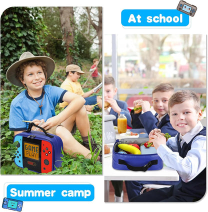 Kids Lunch Bag Insulated Back to School Reusable Tote Lunch Box for Girls Boys-Game Play