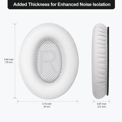 Replacement Ear Pads Earpads for Bose QuietComfort QC 2 15 25 35 Ear Cushion for QC2 QC15 QC25 QC35 SoundLink SoundTrue Around-Ear II AE2 (Black)