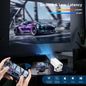 ONATISMAGIN Mini Projector - [180°Rotatable Stand], Portable Projector with Auto Keystone & Zoom, 1080P Support Projector, Outdoor Movie Projector for Phone/TV Stick/HDMI/PS5