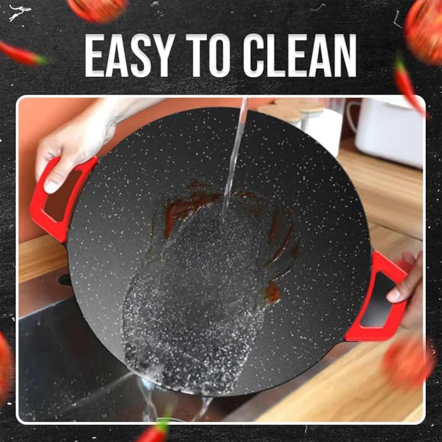 Non-Stick Electric Indoor Grill Pan, Portable Korean BBQ Grill, Adjustable Temperature for Steaks, Burger& BBQ (Black,11.8in) Black 11.8IN