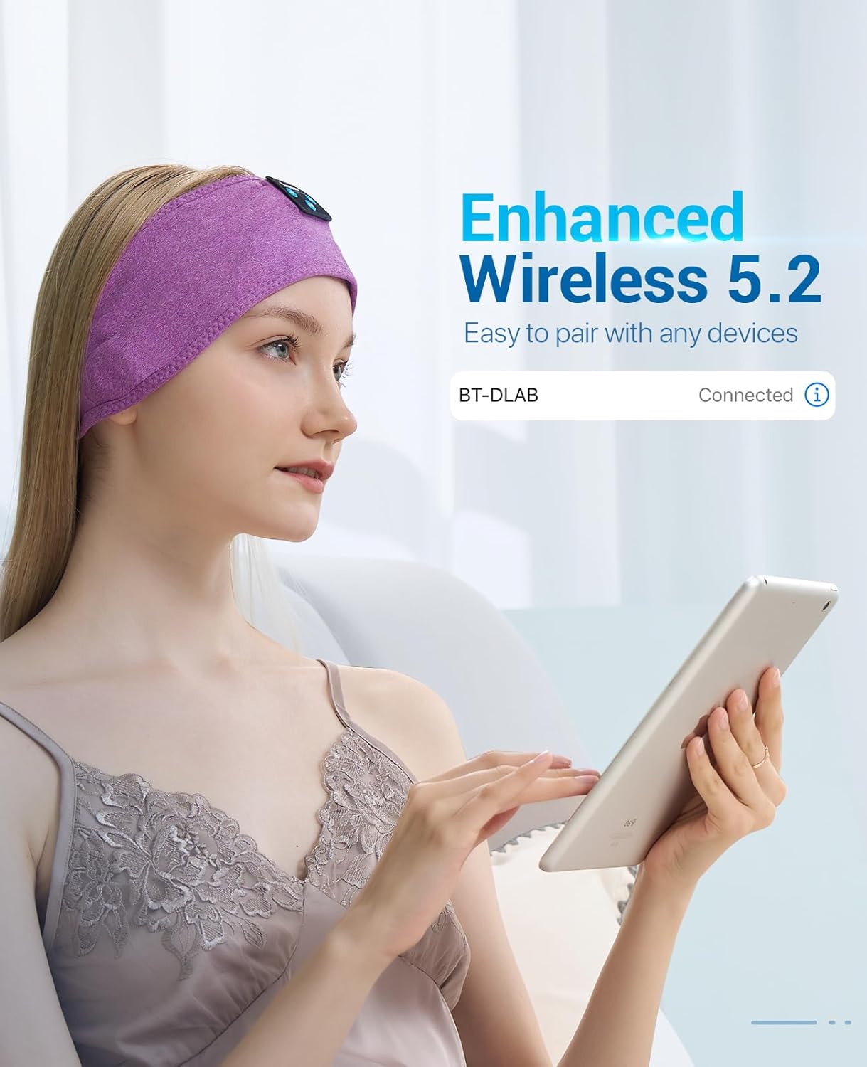 Sleep Headphones Bluetooth Headband, Voerou Wireless Sleeping Headphones Earbuds Sleep Mask with Stereo Speakers-Cool Tech Gadget for Men Women,Perfects for Sleep Workout Running Yoga Travel Insomnia