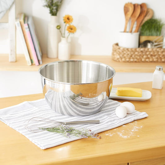 RSVP International Endurance Stainless Steel Mixing Bowls, 8 Quart - PuriLite