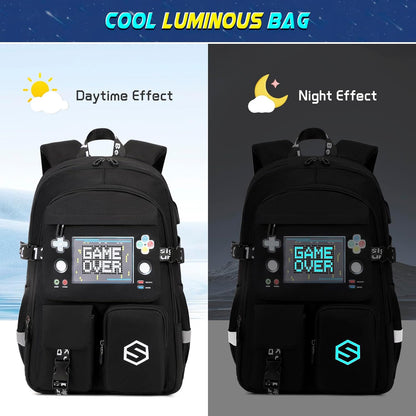 Scothen Cool Luminous School Backpacks for Boys