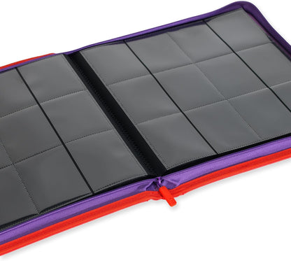 Vault X 12 Pocket Trading Card Zip Binder, 480 Cards, Compatible with Pokemon Scarlet & Violet Set, Exo-Tec Album Material, 20 Side-Loading Pages, Folder for Collectible TCG (SV1)
