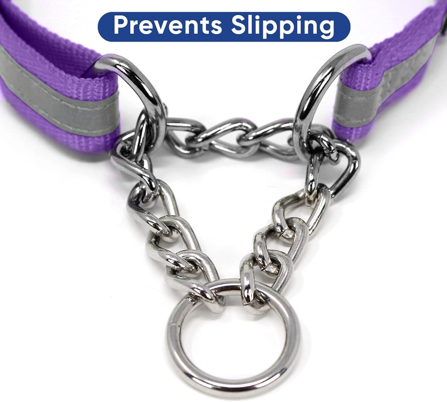 Pawtitas Chain Martingale Dog Collar Puppy Collar Reflective Dog Collar Training Dog Collar Behavioral Dog Chain Collar Collar Large Dog Collar Orange Dog Collar