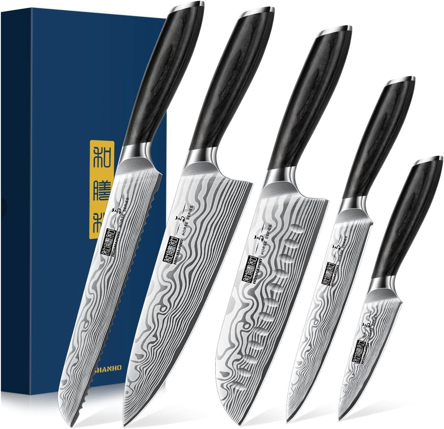 HOSHANHO Fillet Knife 7 Inch, Razor Sharp Boning Knife for Meat Poultry Chicken Cutting, Japanese High Carbon Powder Steel Fish Knife with Flexible Blade and Pakkawood Handle