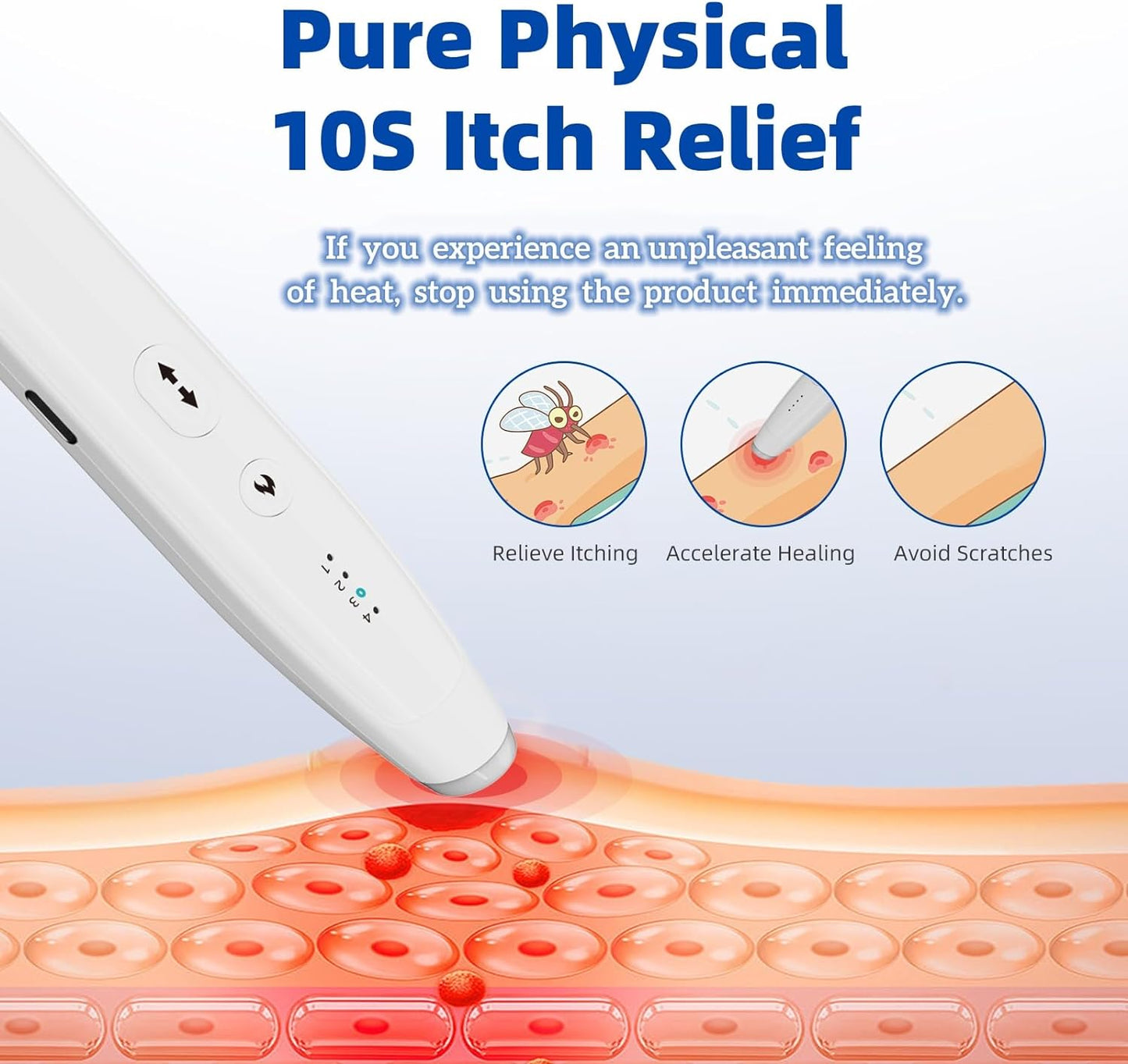Berrcom Insect Sting and Bite Relief Stick, Chemical-Free Treatment of Insect Bites for Symptom Relief from Itching and Swelling Rechargeable Bug Bite Itch Relief Thing for Mosquito Bites