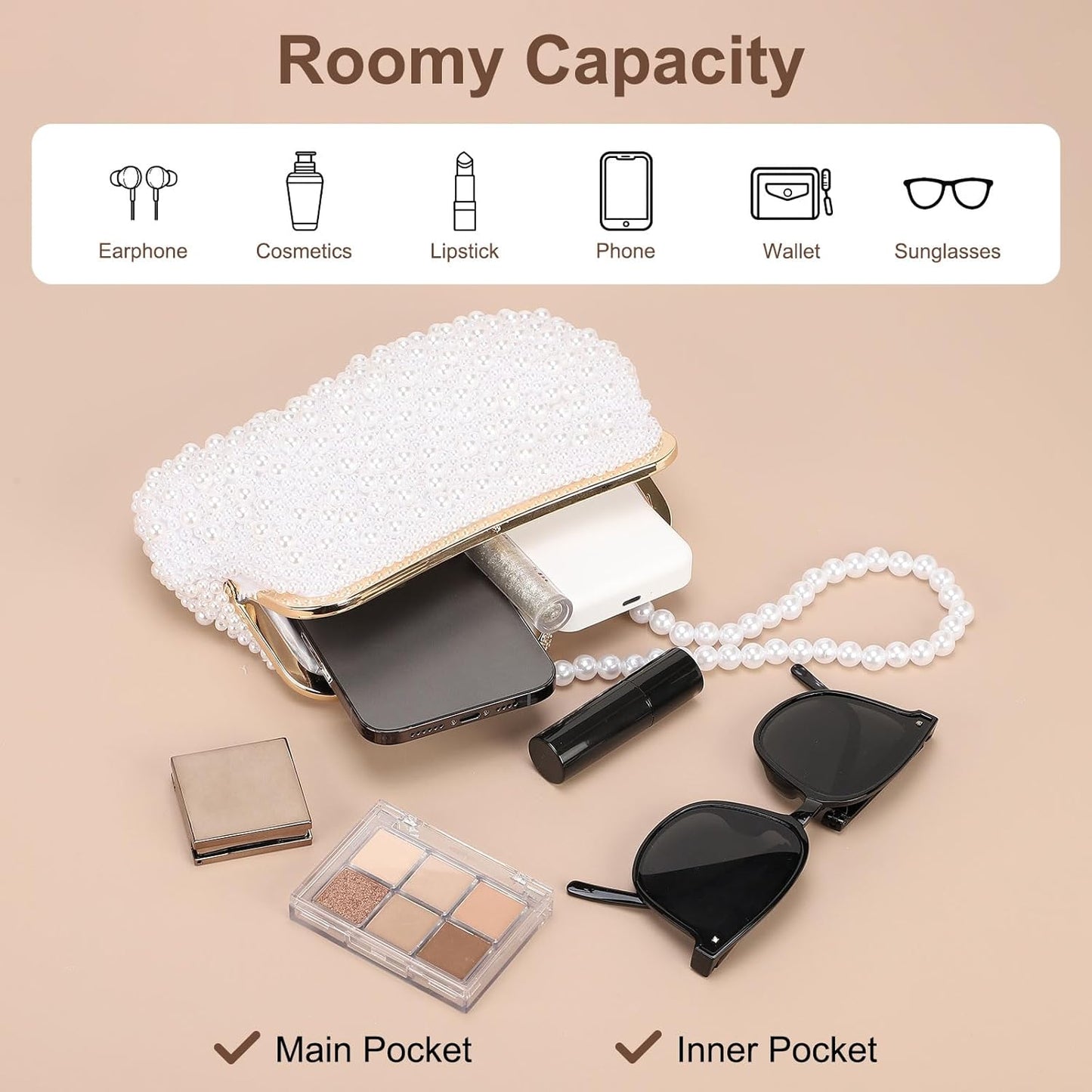 DTGN Clutch Purse Evening Clutch Bag Handbag Cross Body Bag for Women Formal Wedding Club Party