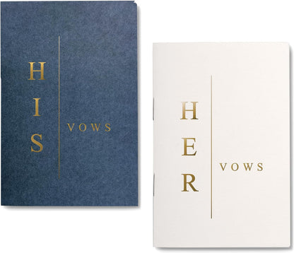 GroomBrideGifts Wedding Vow Book for His and Hers, Soft Touch, Perfectly Sized Bride and Groom Vow Books, Wedding Essentials, Wedding Registry Ideas, His and Hers Gifts