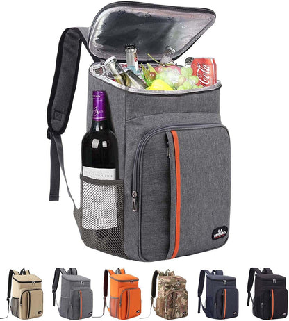 Bagtopia Camping Cooler Backpack 25 Cans, Leak Proof Insulated Thermal Bag, Beach Travel Picnic Lunch Backpack for Men Women
