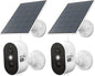 AOSU 2K Security Camera Wireless Outdoor, Solar Powered Security Camera with Spotlight, Siren, Motion Detection, Full Color Night Vision, 2-Way Audio, IP66, Compatible with Alexa, 2.4GHz WiFi (2PACK)