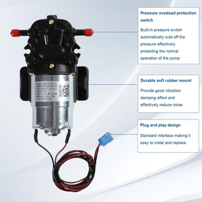 GMB-D-23130 Water Pump Compatible with Midea Avalon Primo Brio Water Dispenser 1.2L/min DC12V, Replaces DP005A2 MO-12265 Bottom Loading Bottled Water Cooler Dispenser