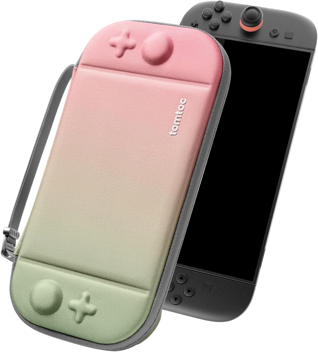 tomtoc Slim Carrying Case for Nintendo Switch 2 Model 2025, Odorless Felt Protective Hard Shell with 12 Game Card Slots, Portable Travel Storage Case with Original Patent and Military Grade Protection