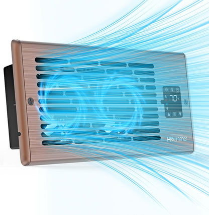 Register Booster Fan | 4 x 10 Floor Vent Fan with Temperature Sensor & Remote Control
