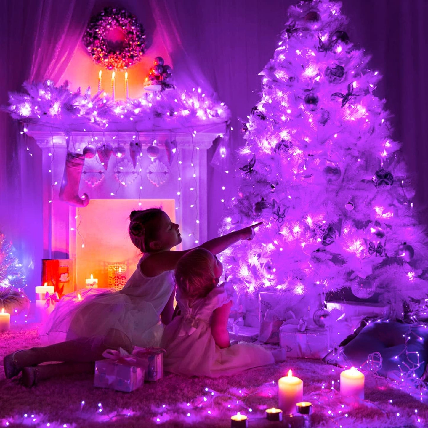 JMEXSUSS 66ft 200 LED Halloween Lights Outdoor, Orange String Lights Clear Wire, 8 Modes Orange Halloween Christmas String Lights Plug in for Tree Indoor Patio Garden Thanksgiving Decorations