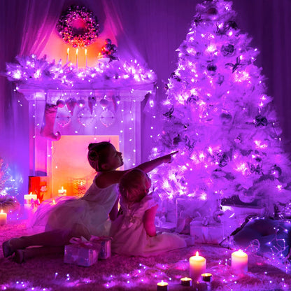 JMEXSUSS 66ft 200 LED Halloween Lights Outdoor, Orange String Lights Clear Wire, 8 Modes Orange Halloween Christmas String Lights Plug in for Tree Indoor Patio Garden Thanksgiving Decorations