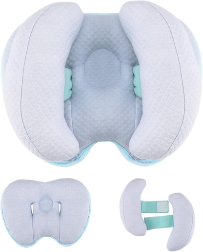 KAKIBLIN 2 in 1 Baby Head Pillow with Banana Neck Pillow for 3 Months to 8 Months Baby Travel Pillow for Stroller or Bed