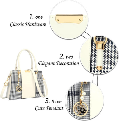 KKXIU Trendy Tote Bag for Women Lightweight Oxford Big Capacity Shoulder Purses and Handbags
