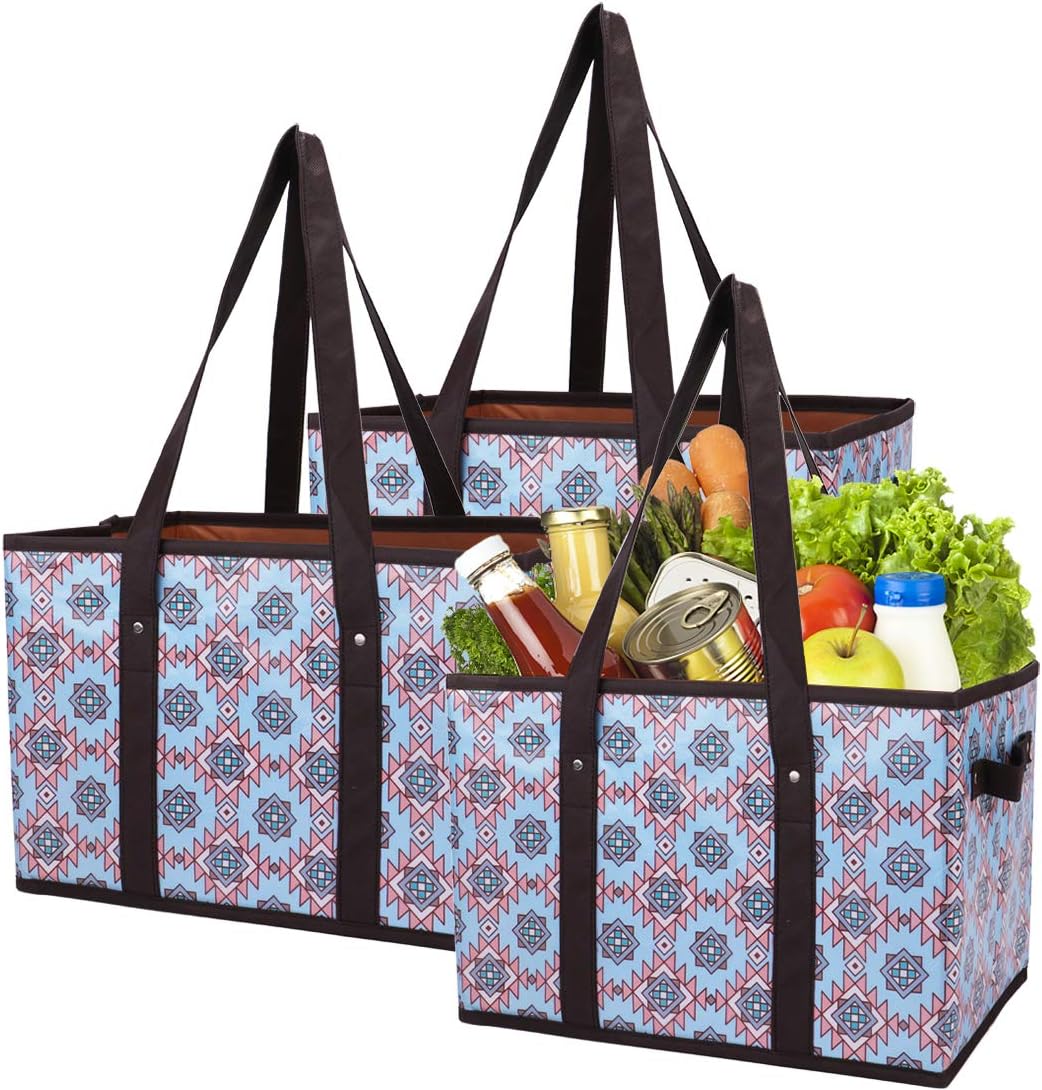 Purilite Select™ Heavy-Duty Reusable Grocery Tote Box Bags – 4 Gallon Capacity