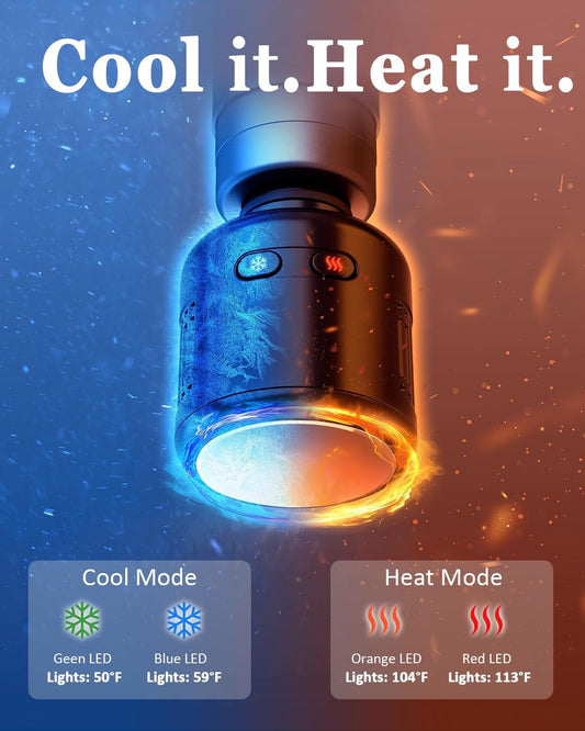 cotsoco Mini Massage Gun with Heat and Cold, 45lbs Force, 8H Battery Pocket-Sized Full-Metal Deep Tissue Massager Gun, Ultra Small & Quiet Massager for Gym, Office & Travel. Gifts for Men Women