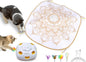 ORSDA Cat Toys Interactive, 4 in 1 Automatic Cat Toy, Hide and Seek, Whack a Mole, Magic Wand, Chasing Feather, with 4 Replacements, USB Rechargeable, for All Breed Sizes