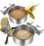 Bird Food Bowl 2-Piece Spill-Proof Pet Supplies Bird Feeding & Watering Supplies for Cage for Pigeon Small Animal Chicken Chinchilla Mouse Indoor Coops Aviaries