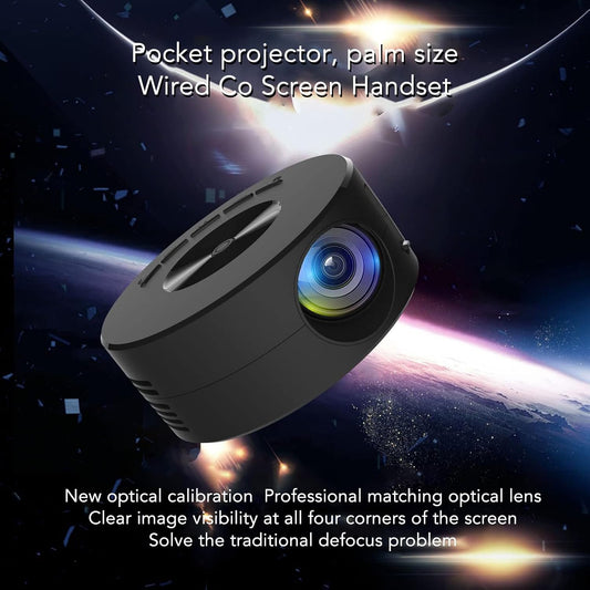 Mini LED Projector for Cellphone, HD Pokect Projector Built in 2W Speaker, Movie Projector Plug and Play for Home Theater/Outdoor Camping(Compatible with iOS Android) - PuriLite