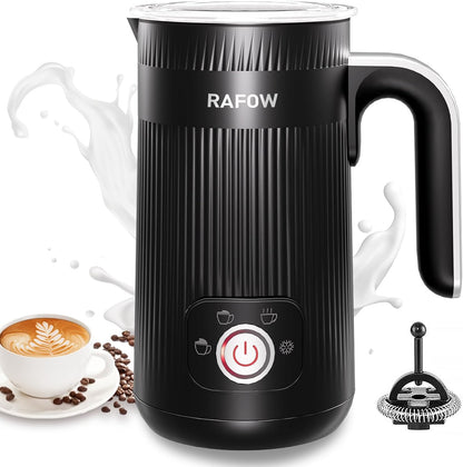 4 in 1 Electric Milk Frother: 10oz/350 mL Large Capacity Electric Milk Steamer for Hot and Cold Milk Froth - Automatic Milk Frother & Warmer for Latte, Cappuccinos, Macchiato, Hot Chocolate