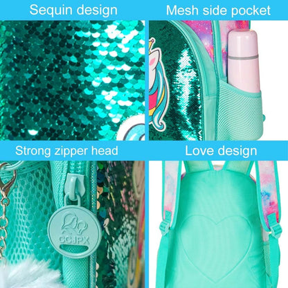 3pcs Backpack for Boys and Girls, 16” Kids Kindergarten Bookbag with Lunch Box, Cute Elementary Backpacks for Boy Girl