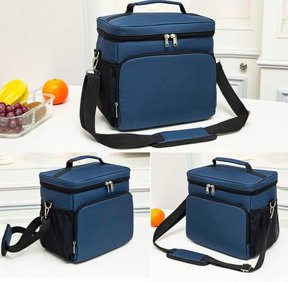 Insulated Lunch Bag for Women/Men Reusable Lunch Box Tote Bag, Large Thermal Cooler Bag with Adjustable Shoulder Strap for Kids and Adult,for Work/School/Outdoor Activity