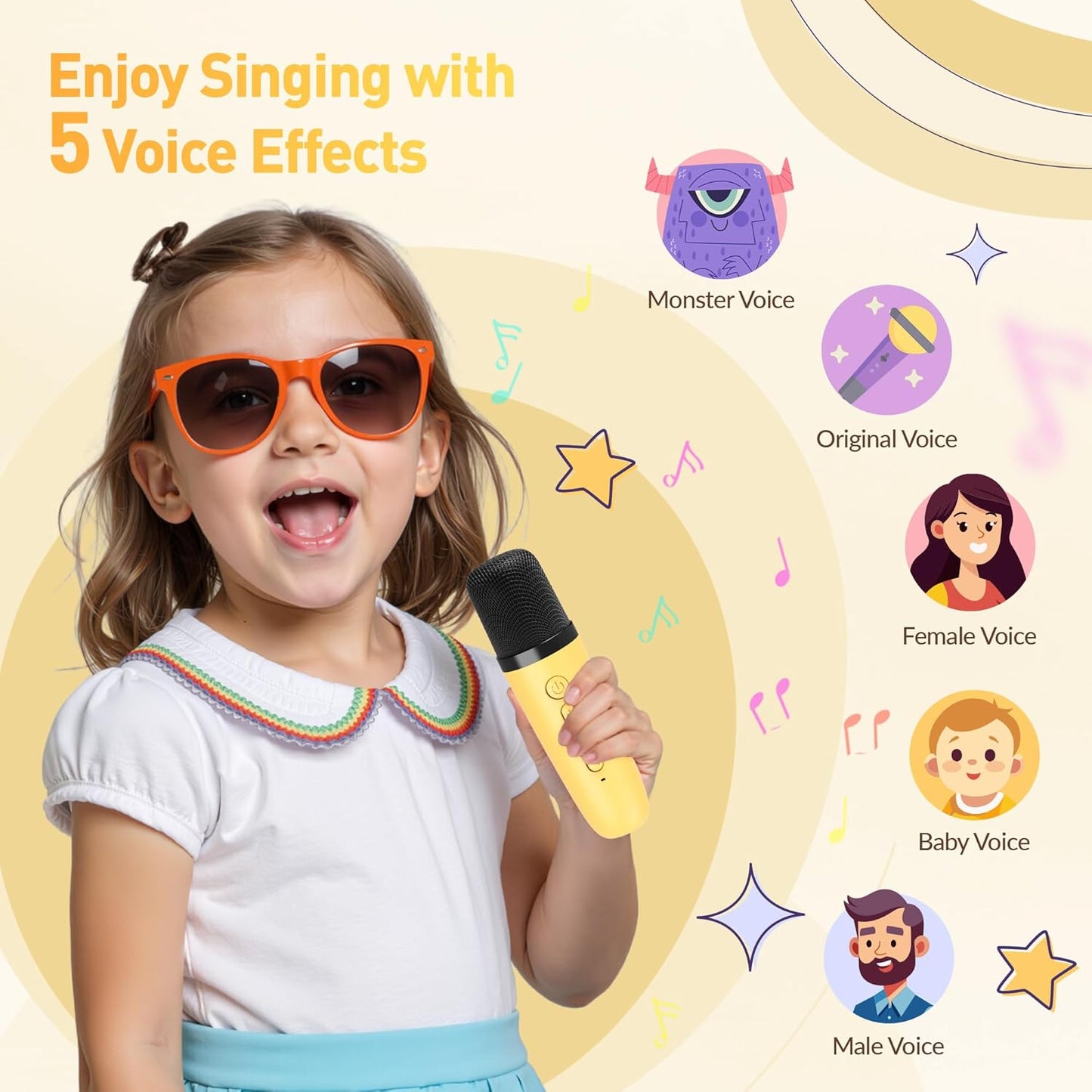 Mini Karaoke Machine, Portable Bluetooth Karaoke Speaker with 2 Wireless Microphones and Party Lights for Kids and Adults, Birthday Gifts for Girls Boys Family Home Party (Hotpink)